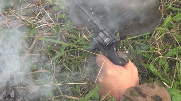 German Soldier And  French Revolver 2