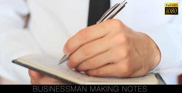 Businessman Making Notes 2