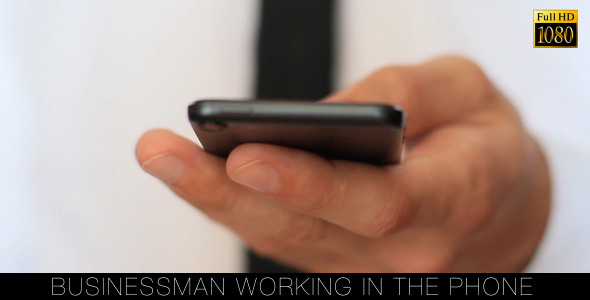 Businessman Working In The Phone