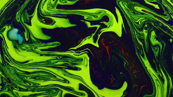 Abstract Psychedelic Liquid Paint Splashing Swirl Colour Mix Art Design alt