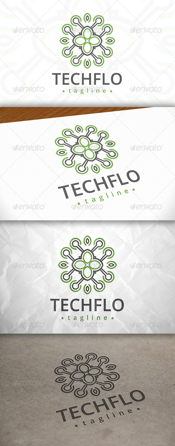 Tech Flower Logo