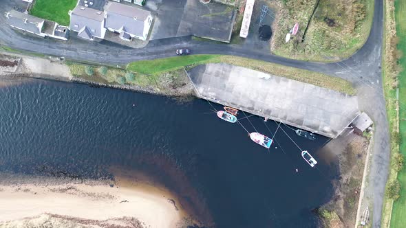 Aerial View of the Village Inver in County Donegal  Ireland