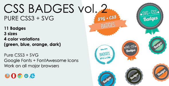 CSS3 + SVG Badges