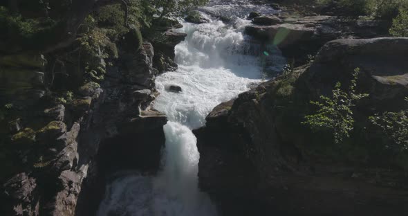 rapids waterfall lake water norway nature slow motion