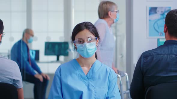 Female Nurse with Face Mask