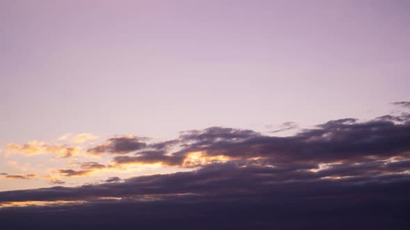 Timelapse of a Beautiful Sky with Clouds at Sunset