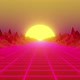 Synthwave Road Orange Sky Background Loop Background - VideoHive Item for Sale
