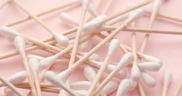 Heap of Cotton swab in spinning