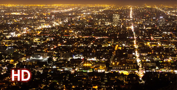 Avenues of Los Angeles, California Night