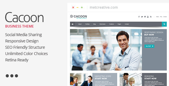 Cacoon - responsywny motyw biznesowy