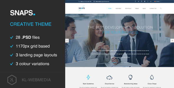 Snaps - Creative PSD Template