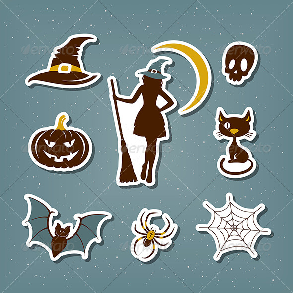 Halloween Stickers Set