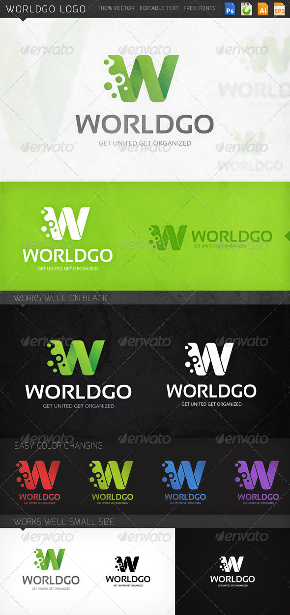 Worldgo Letter W Logo Template