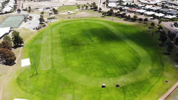 Aerial View of an Oval in Australia