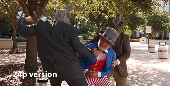 Politicians Beat Up Uncle Sam