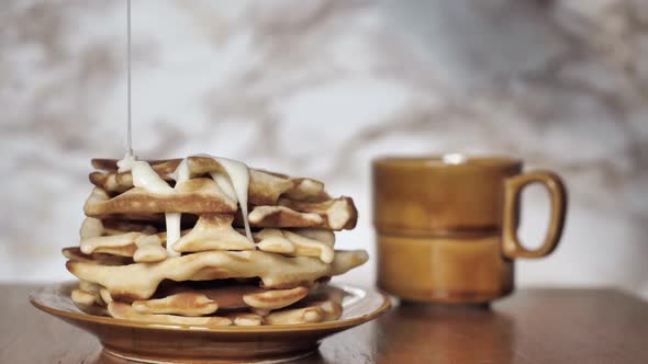 Waffles with Condensed Milk