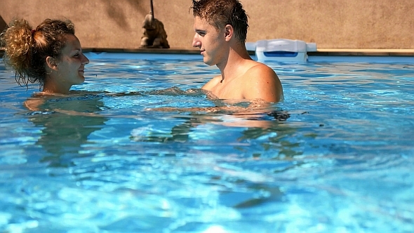 Love Couple in Pool