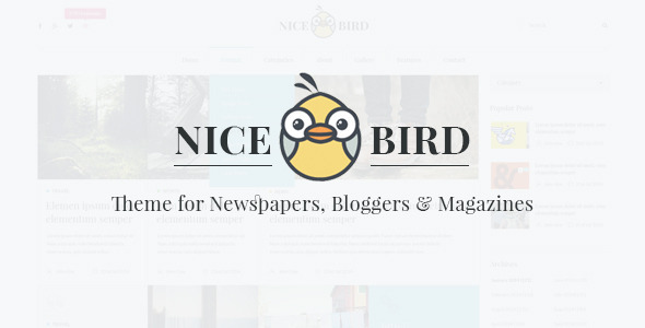 Nice Bird | Blog and Newspaper PSD Theme