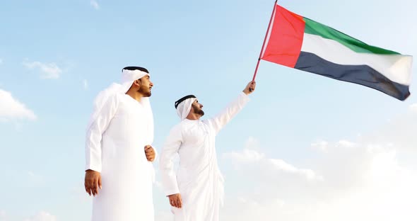 Young men spending a day in the dubai desert