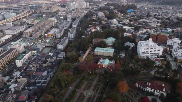 Skyline Aerial view in Motomachi, Yokohama