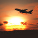 Plane Starting Against Sunset Sky - VideoHive Item for Sale