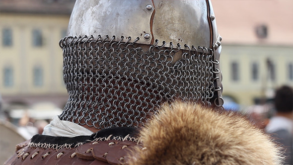 Helmet with Chain Mail