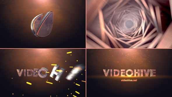 Cinematic Tunnel Logo Text Reveal
