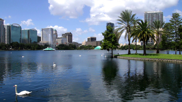 Lake Eola Park Downtown Orlando Florida