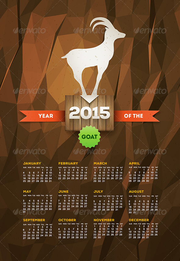 Year Of The Goat 2015 Calendar