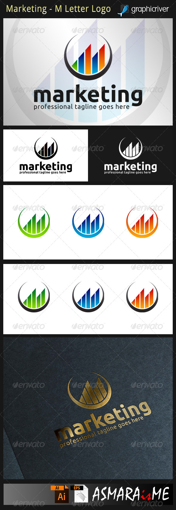 Marketing - M Letter Logo
