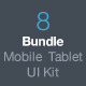 8 Quality Bundle - Mobile and Tablet UI Kit - GraphicRiver Item for Sale