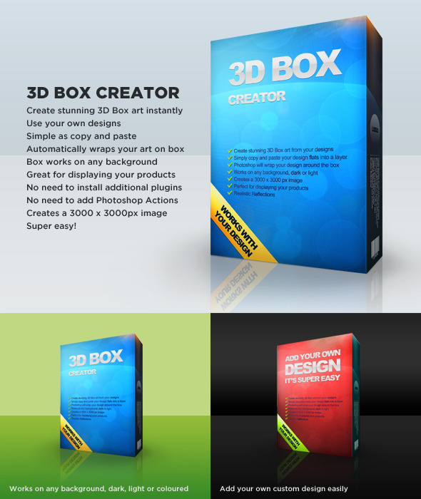 3D Box Art Creator Editable Template