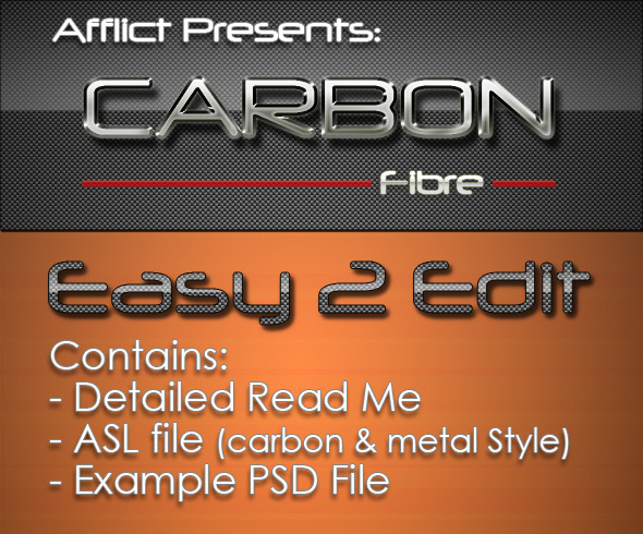 Carbonfibre Text Effects & Styles