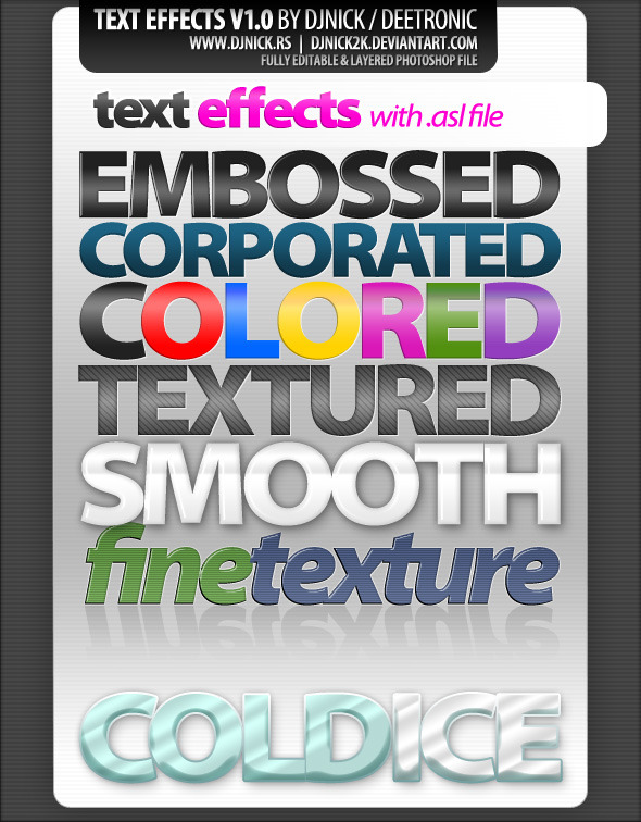 photoshop text effects and styles