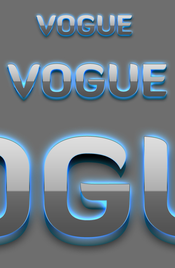 Vogue - 3D Text Styles