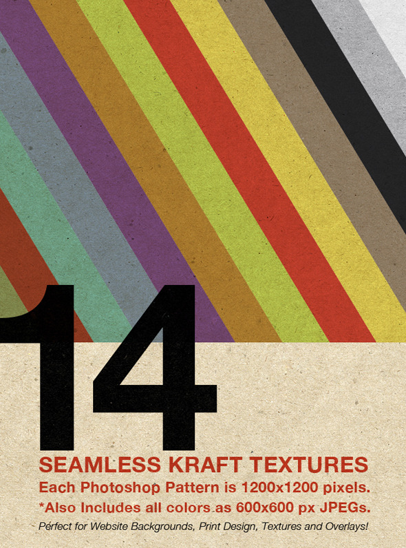 Seamless Kraft Patterns (14 Colors!)