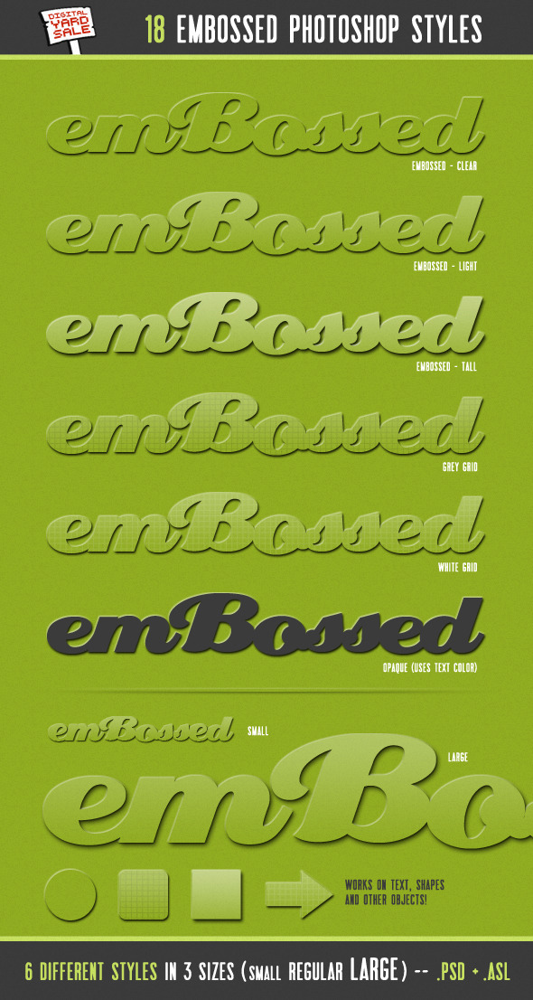 emBossed - 18 Photoshop Layer Styles
