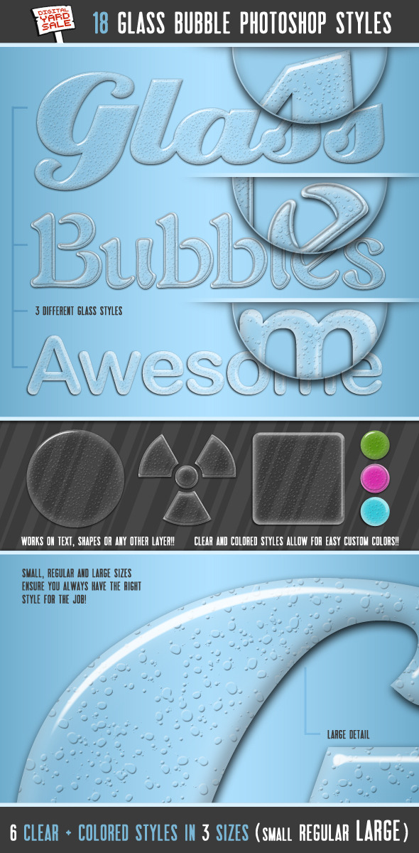 18 Glass Bubble Photoshop Layer Styles