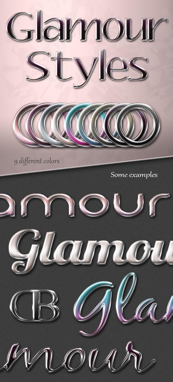 Glamour Photoshop Text Styles