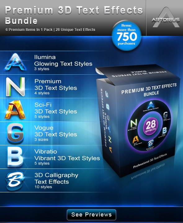 Premium 3D Text Effects Bundle