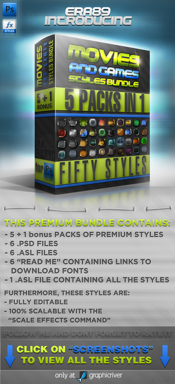 Movies & Games Styles Premium BUNDLE