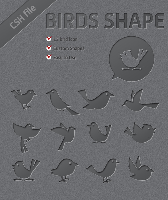 12 Custom Bird Shapes You Can Use it for Twitter
