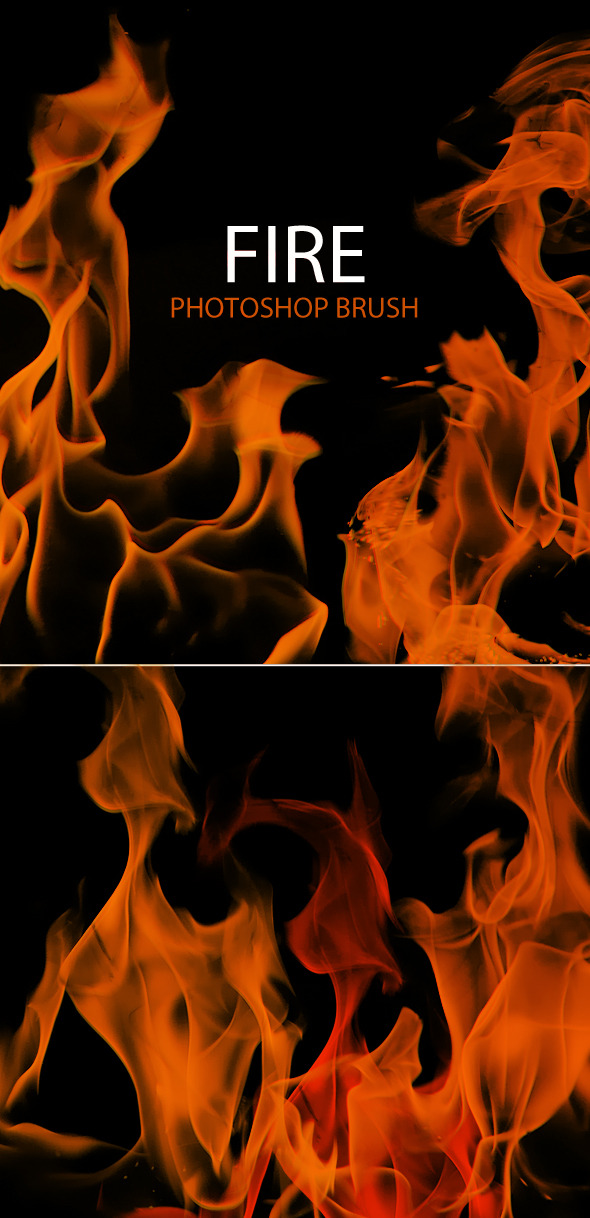 10 Fire Flames Photoshop Brush