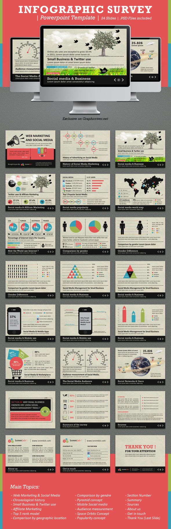 Infographic Survey Powerpoint Template
