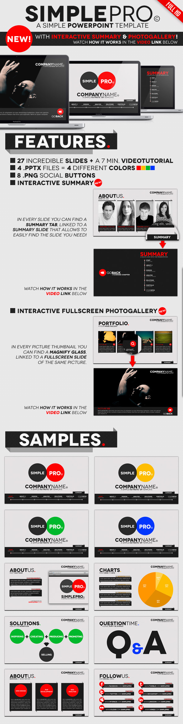 Simple Pro - PowerPoint Interactive Template