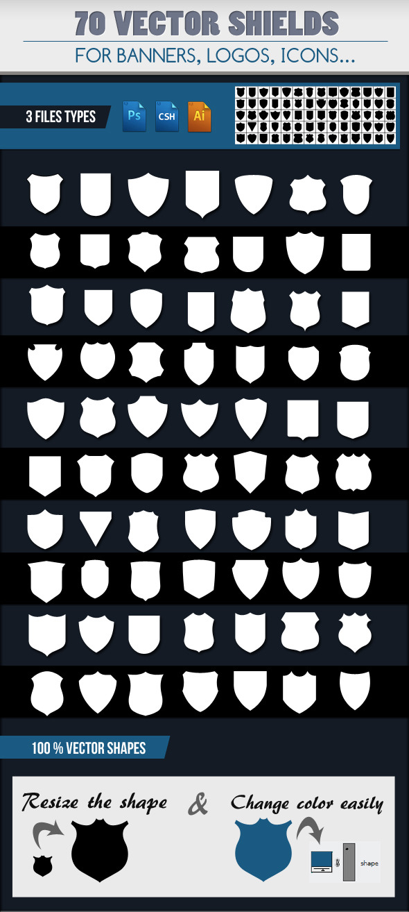 70 Emblem Shields