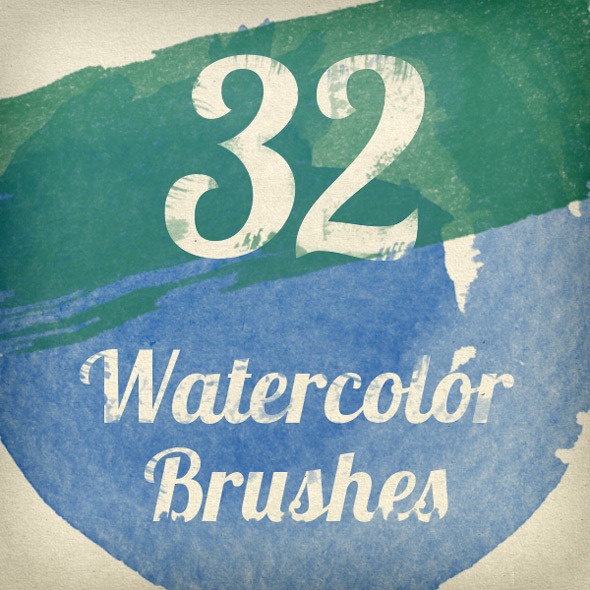 Watercolor Strokes Photoshop Brush Pack