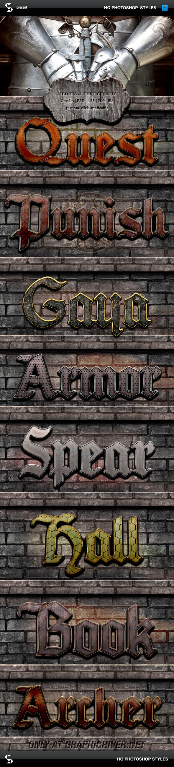 Medieval Text Effects - Medieval Game Styles