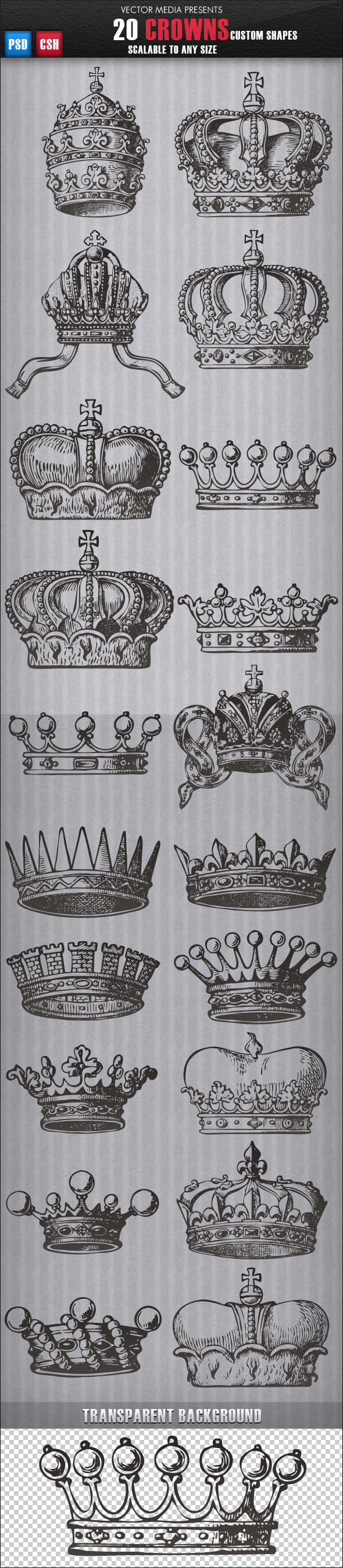 20 Crowns - Custom Shapes