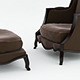 Classic Armchair and Footstool - 3DOcean Item for Sale